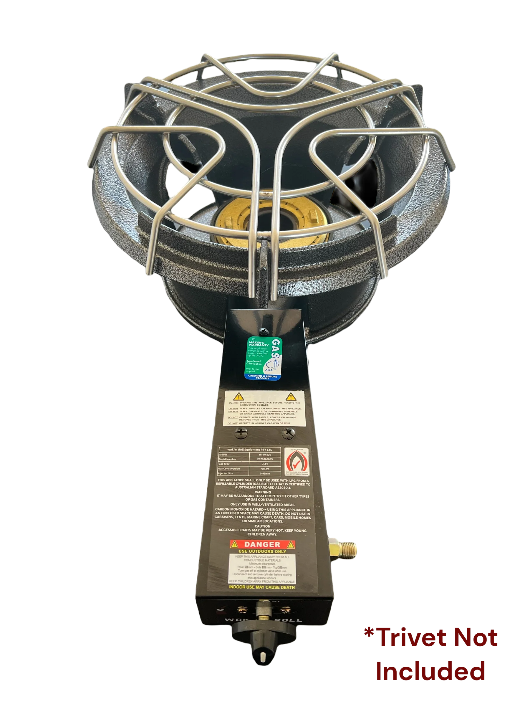 Inferno20 High Pressure Wok Burner - Heat Output: 20 kW (72 MJ/h) - Image 5