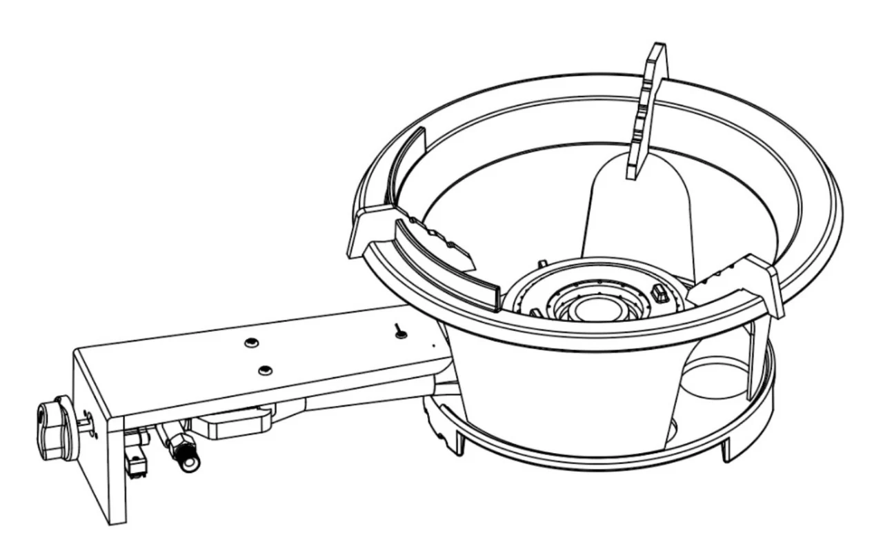 Inferno20 High Pressure Wok Burner - Heat Output: 20 kW (72 MJ/h) - Image 6